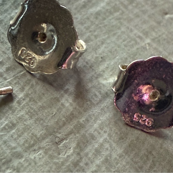 Judith Ripka 925 Sterling Silver CZ Stud Earrings - Picture 4 of 7